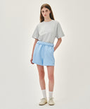 W REGULAR LOGO SWEAT SHORTS IN ICE BLUE image 6