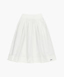 W COTTON WAIST WRINKLE SKIRT IN WHITE image 6