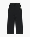 W BASIC FOLD-OVER SWEAT PANTS IN BLACK image 5