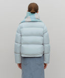 FUZZY CHECK KNIT MUFFLER IN TEAL image 6