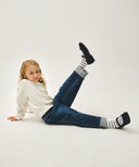 KIDS W POINTELLE KNIT CARDIGAN IN IVORY image 6