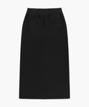 W CLASSIC LOGO SWEAT LONG SKIRT IN BLACK BLACK image 6