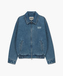 DENIM BLOUSON JACKET IN BLUE image 6