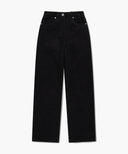 W SEMI-WIDE CORDUROY PANTS IN BLACK image 8