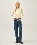 W BASIC KNIT CARDIGAN SETUP IN IVORY image 6