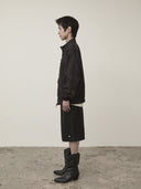 BACK POCKET GLITTER BERMUDA SWEATPANTS FOR MEN IN BLACK image 16