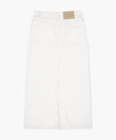 W DENIM MAXI SKIRT IN OFF WHITE image 10