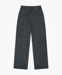 W HIGH STRAIGHT STRIPE DENIM PANTS IN BLACK image 7