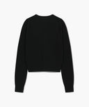 W HALF KNIT ROUND NECK CARDIGAN SET UP IN BLACK image 7
