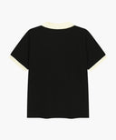 SMALL CLASSIC LOGO PK COLLAR POINT TEE IN BLACK image 7