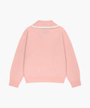 KIDS W LACE COLLAR CARDIGAN IN PINK image 7