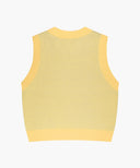 KIDS BEAR CLASSIC LOGO KNIT VEST IN YELLOW image 7