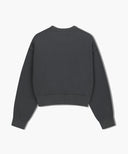 W SMALL CLASSIC LOGO CROP SWEATSHIRT IN CHARCOAL GREY image 7