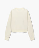W DOODLE BEAR CROP SWEATSHIRT IN IVORY image 13