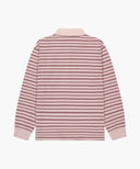 STRIPE PIQUE LONG SLEEVE TEE IN PINK image 7