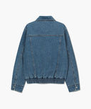 DENIM BLOUSON JACKET IN BLUE image 7