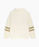 KIDS STRIPE POINT COLLAR SWEATSHIRT IN IVORY image 7