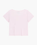 W BASIC CROP TEE IN LIGHT PINK image 7