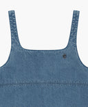W DENIM SLEEVELESS DRESS IN LIGHT BLUE image 7