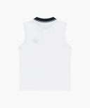 W SMALL CLASSIC LOGO PK COLLAR SLEEVELESS IN WHITE image 7