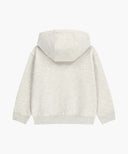 KIDS CLASSIC LOGO EMBROIDERY HOODIE ZIP-UP IN OATMEAL image 7