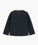 CORDUROY COLLAR QUILTED JACKET IN NAVY image 7