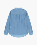 W PATTERN SHEER SHIRT IN BLUE image 13