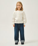 KIDS W POINTELLE KNIT CARDIGAN IN IVORY image 7