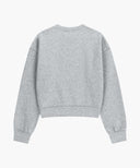 W CLASSIC LOGO CROP SWEATSHIRT IN HEATHER GREY image 7