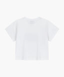 W CLASSIC LOGO CROP TEE IN WHITE image 7