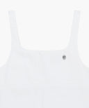 W DENIM SLEEVELESS DRESS IN OFF WHITE image 7