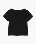 W BASIC CROP TEE IN BLACK image 7