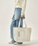 REGULAR LOGO BIG COTTON BAG IN NATURAL image 7