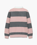 CLASSIC LOGO STRIPE RUGBY SWEATSHIRT IN LIGHT PINK image 11