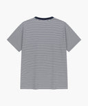 SMALL CLASSIC LOGO STRIPE RINGER TEE IN NAVY image 7