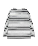 KIDS STRIPE LONG SLEEVE IN HEATHER GREY image 7