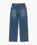 W HIGH STRAIGHT DENIM PANTS IN BLUE image 7