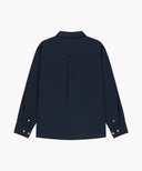 CLASSIC LOGO LINEN SHIRT IN NAVY image 7
