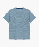 SMALL CLASSIC LOGO STRIPE RINGER TEE IN BLUE image 7