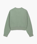 W SMALL CLASSIC LOGO CROP SWEATSHIRT IN MINT GREY image 7