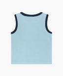 KIDS WAFFLE RINGER SLEEVELESS IN LIGHT BLUE image 7