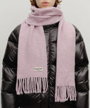 FUZZY SOLID KNIT MUFFLER IN LIGHT PURPLE image 7