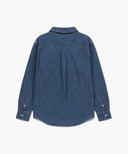 LOGO DENIM SHIRT IN BLUE image 7