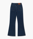 W HIGH-RISE FLARED DENIM PANTS IN BLUE image 7