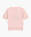 W DOODLE BEAR HALF KNIT PULLOVER IN LIGHT PINK image 7