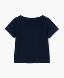 W BASIC CROP TEE IN NAVY image 7