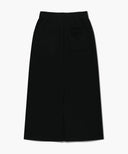 W EMBROIDERY CLASSIC LOGO SWEAT SKIRT IN BLACK