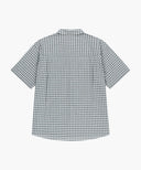 M CHECK HALF SLEEVE SHIRT IN IVORY image 13