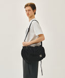 CLASSIC LOGO STRING NYLON CROSS BAG IN BLACK image 6