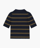 W STRIPE HALF ZIP UP SLIM KNIT IN NAVY image 7